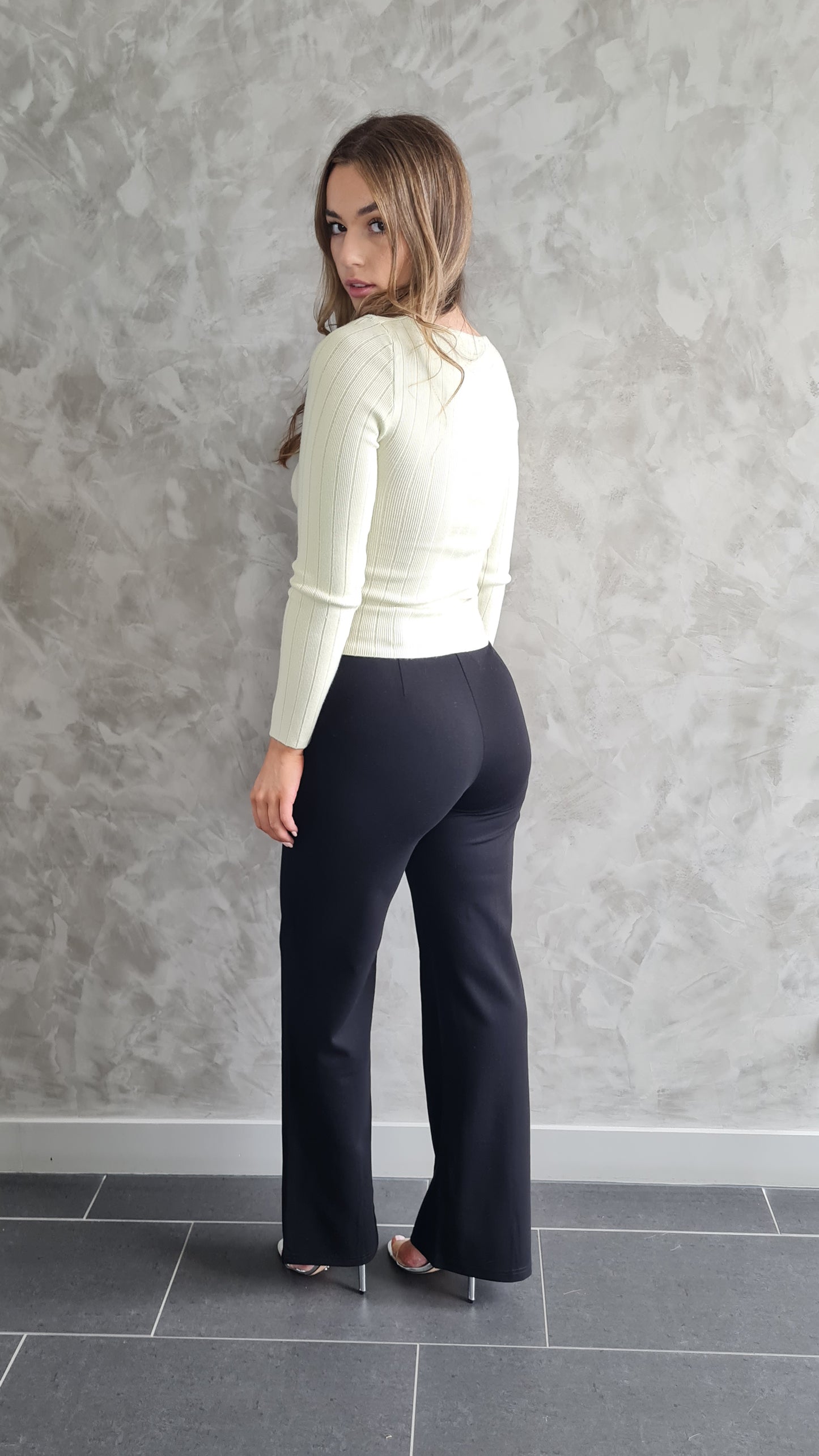 Hadley Long Black Tailored Flared Pants